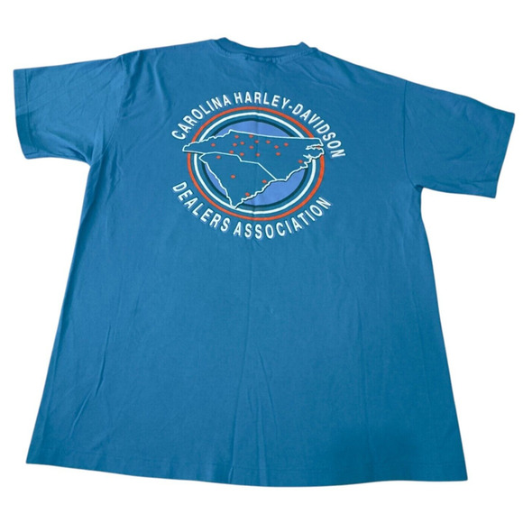 1992 Harley Davidson Beach Rally T-Shirt 2-Sided Carolina HD Motorcycle Tee Sz M - Picture 2 of 7